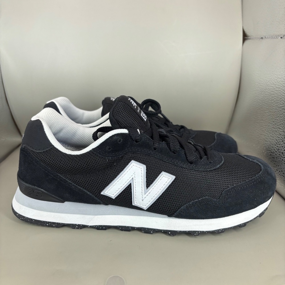 New Balance 515 Black White Suede Mesh Sneakers WL515BLK Womens 10 Mens 8.5